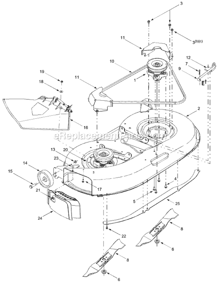 Page B Diagram and Parts List for 13AF695G700 2004 Yard Machines Lawn Tractor